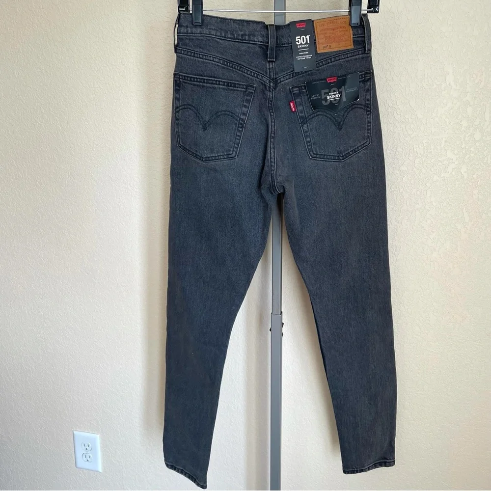 Levi's Premium 501 Skinny Leg High Rise Denim Jeans 25x30 NWT